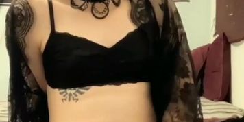 beautiful trans girl jerking off