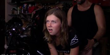 Hot Biker Babe Takes A Rough Ass Fucking Bent Over My Motorcycle Lavender Joy And Wicked