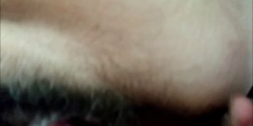 Licking Her Creamy hairy Pussy