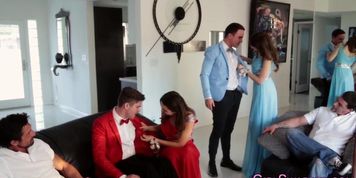 Stepdaughter teens jizzed