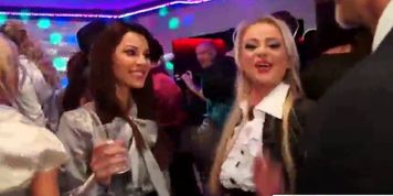 Hot dancing orgy in the VIP club
