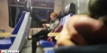 Dickflash for Teen on Train