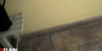 Bulgarian beauty bitch flashed at waiting room