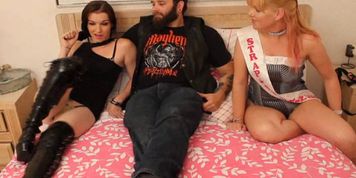 STRAP ON SESSIONS - Bearded Bitch Boy Anal Pegging Milk Tit Squirt