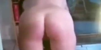 Husband Spanking Wife for Laying outside Naked