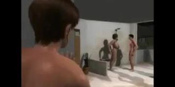 3D mother sons threesome