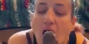 Sucking Daddy&rsquo;s huge bbc