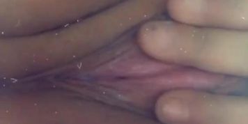 Showing my little pussy off and tasting it for you