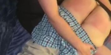 Julia spanks sub for attitude