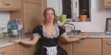 Redhead French Maid Strip