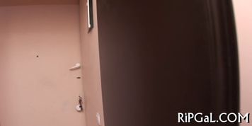 Beauty bounds on fat rod - video 47