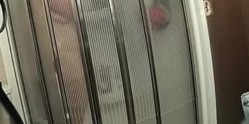 Mature wife spied by her husband in bathroom