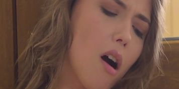 Stacked babe Mila Azul rubs her big natural boobs and hot pussy