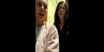 Two girls smoking
