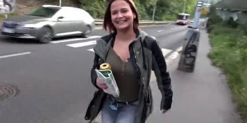 Girl Peeing her Jeans in Public