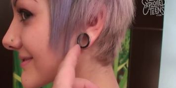 Skinny Emo Teen With Meaty Pussy Lips Sucks And Gets Fucked