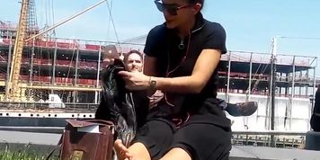 Candid NYC Sexy Feet Two women Soles