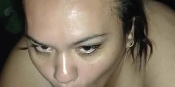My wife Tania sucking me off
