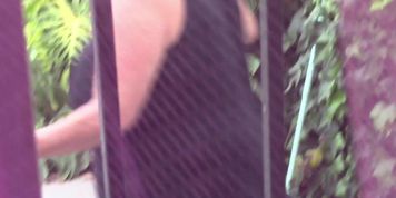 Spying on my Big Fat Horny Aunt doing the Garden