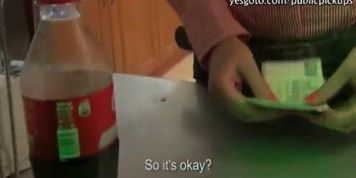 Real amateur flashes boobs and fucked with stranger in the kitchen