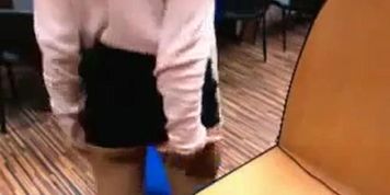 Busty Girl Masturbating At Work
