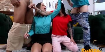 My Best Friend Jerked Him Off For A Week Cum Treatment Swap (Harlie Hot Wife Debut)