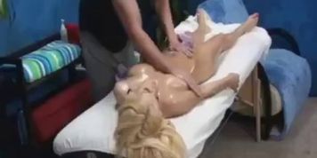 Busty Teen Massage on Spycam