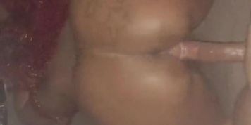 TOOK HIS BITCH AND MADE HER THROW THAT ASS BACK WHILE HE WAS OUTSIDE WAITING FOR HER (Fatpussy)