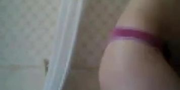 Blonde Girl Does A Striptease