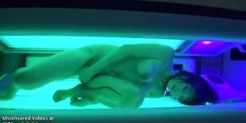 Japanese teen with big tits fucked in solarium