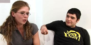 Normal slut with glasses wants her husband to watch how she fucks the BBC