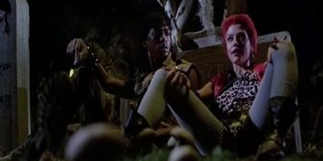 Linnea Quigley Gravestone Dance Scene As Trash In ( Return Of The Living Dead 1985)