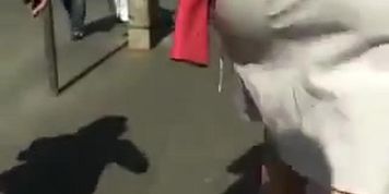 Candid Sexy Ass in Skirt