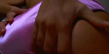 Pink satin panties in your face