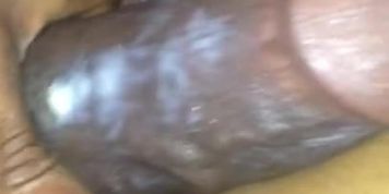 Husband fucks wife doggystyle, watch me cum on his cock