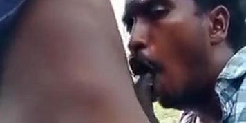 Tamil village guy sucking in forest
