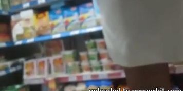 Stockings upskirt in market without panties 2