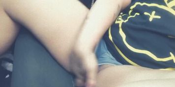 fingering myself while in the drive thru 