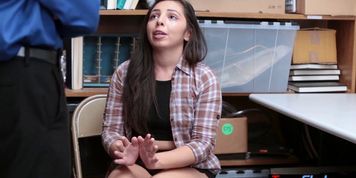 Chubby latina teen thief punish fucked by a LP officer - video 2 (Luna Leve)