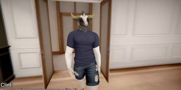 [second Life Furry Porn] Puppy Girl Bound and Bred by her Big Bull