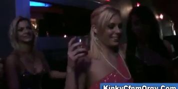 Naughty cfnm babes blindfold guy
