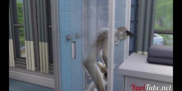 Furry Yaoi - Blowjob and Bareback in the Shower (Kim Triple X)