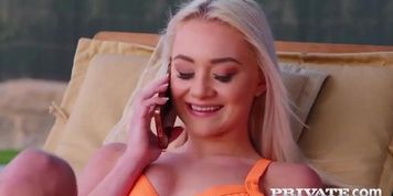 Blonde in maid outfit realizes boyfriend's fantasy