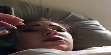 Teen getting head while on the phone with mother 