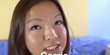 Asian cutie masturbating then sucking and fucking
