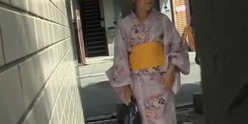 Sexy little geisha flashes her boobies during some wild sharking meeting