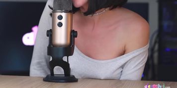 Asmr wet mouth moaning sexy blonde