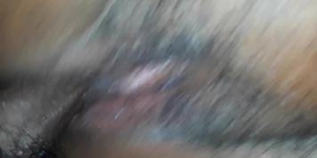 Fucking my Black SSBBW aunt wet pussy and woke her up