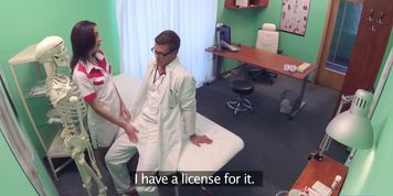 FakeHospital - Minx sucks and fucks to get a job (Ricky Rascal)