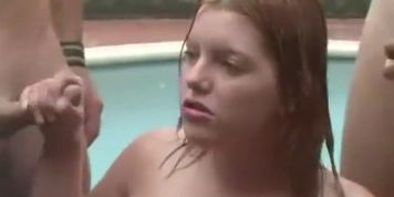 Blonde Gets Gangbanged To Win Contest